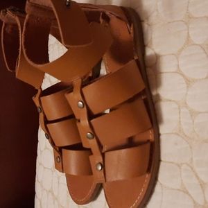 Madewell gladiator leather brown sandals